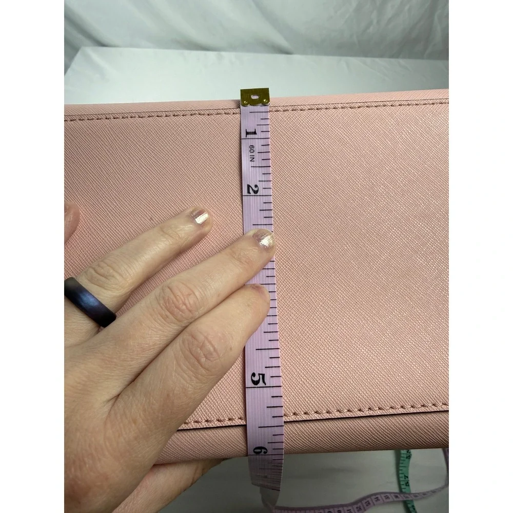 Kate‎ Spade Pink Saffiano Leather Satchel Crossbody Bag Dust Bag #mc